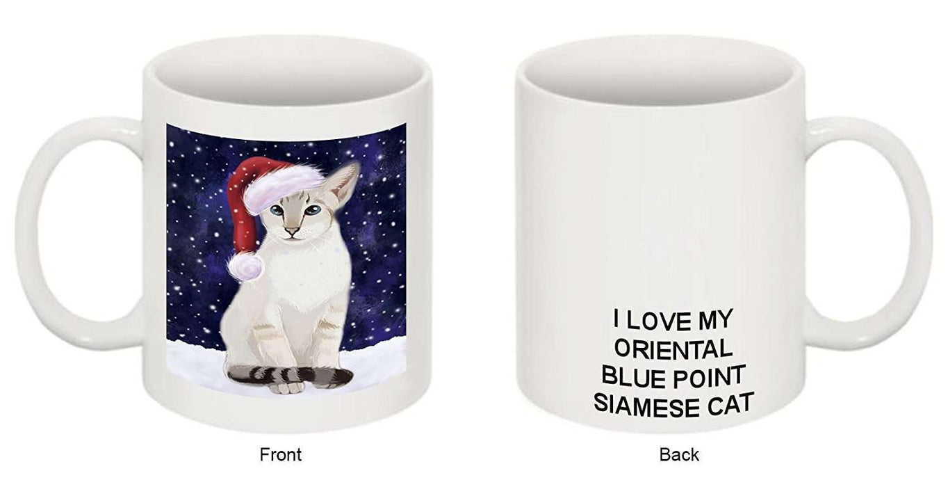 Let It Snow Happy Holidays Siamese Cat Christmas Mug CMG0304