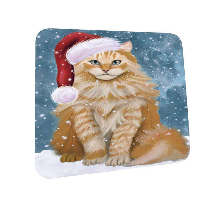 Let It Snow Happy Holidays Siberian Cat Christmas Coasters CST215 (Set of 4)
