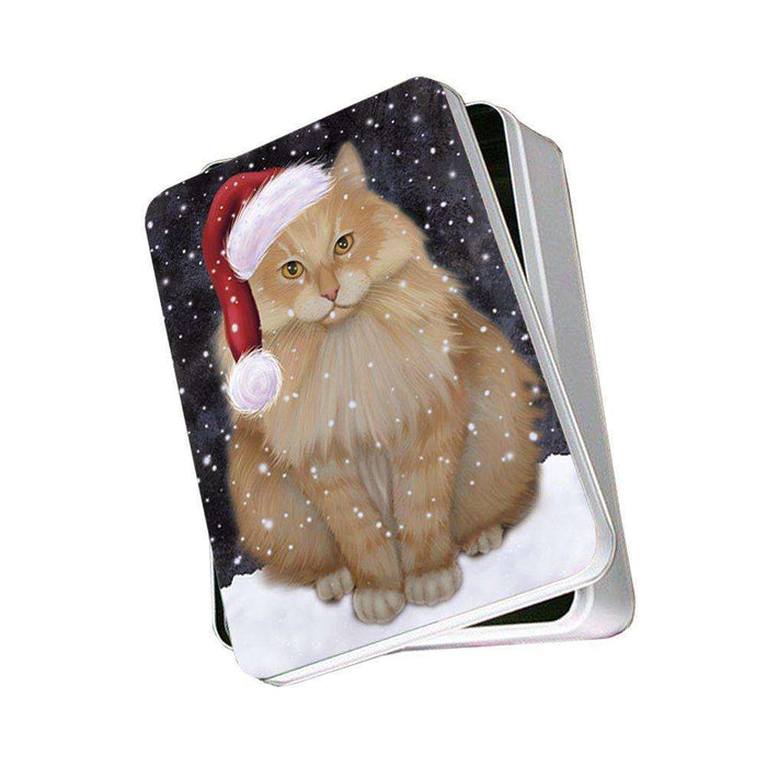 Let It Snow Happy Holidays Siberian Cat Christmas Photo Storage Tin PTIN0308