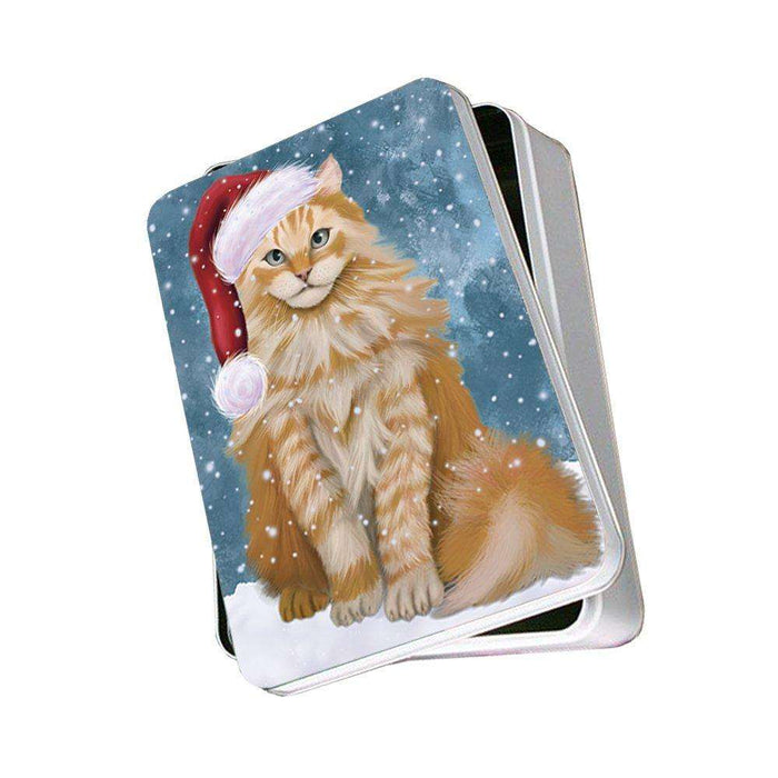 Let It Snow Happy Holidays Siberian Cat Christmas Photo Storage Tin PTIN0309