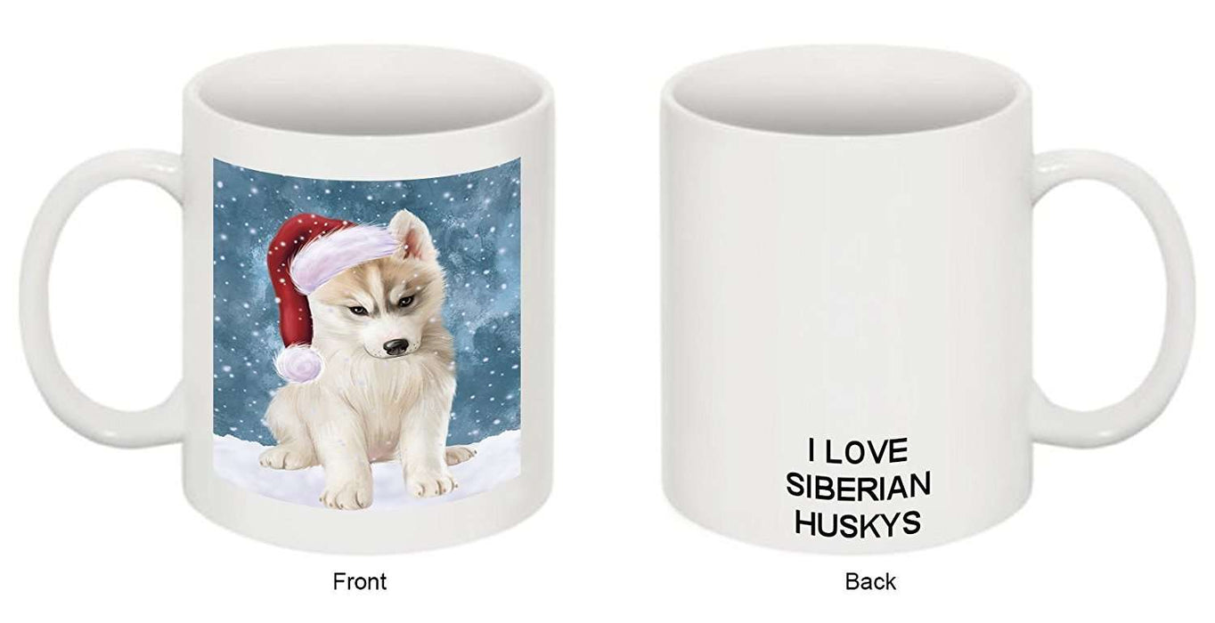 Let It Snow Happy Holidays Siberian Husky Dog Christmas Mug CMG0771
