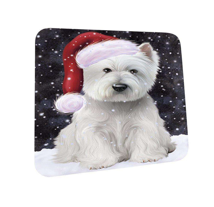 Let It Snow Happy Holidays West Highland White Terrier Dog Christmas Coasters CST220 (Set of 4)