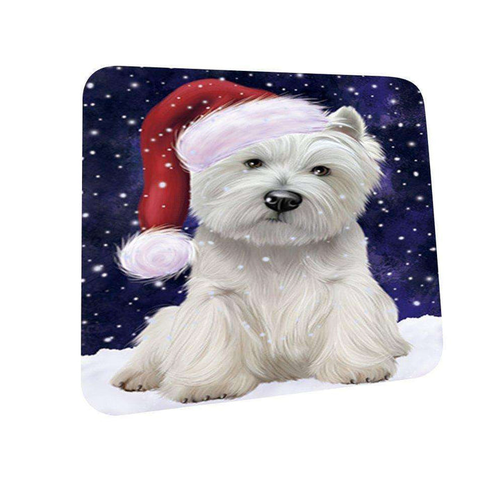 Let It Snow Happy Holidays West Highland White Terrier Dog Christmas Coasters CST221 (Set of 4)