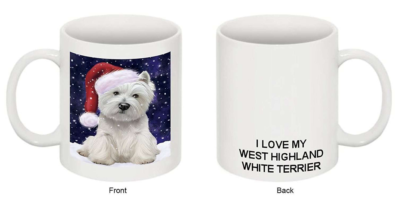 Let It Snow Happy Holidays West Highland White Terrier Dog Christmas Mug CMG0338