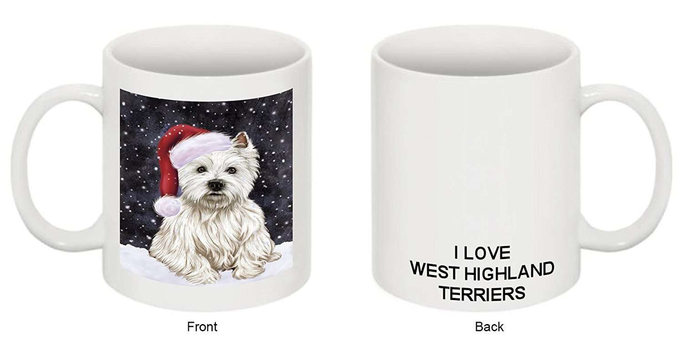 Let It Snow Happy Holidays West Highland White Terrier Dog Christmas Mug CMG0775