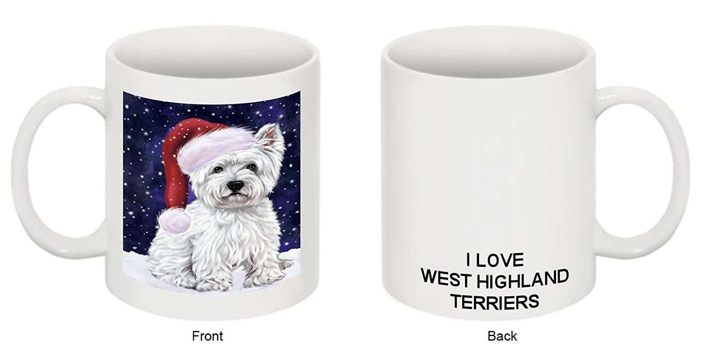 Let It Snow Happy Holidays West Highland White Terrier Dog Christmas Mug CMG0776