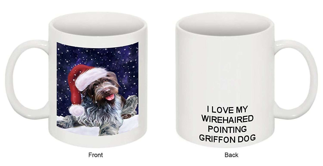 Let It Snow Happy Holidays Wirehaired Pointing Griffon Dog Christmas Mug CMG0342