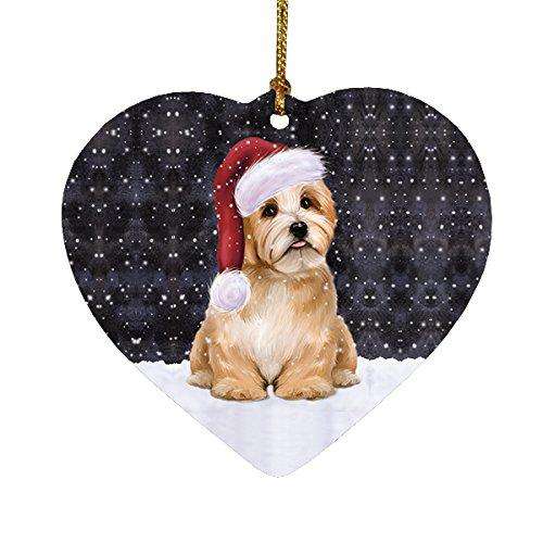 Let It Snow Havanese Dog Christmas Heart Ornament POR2050