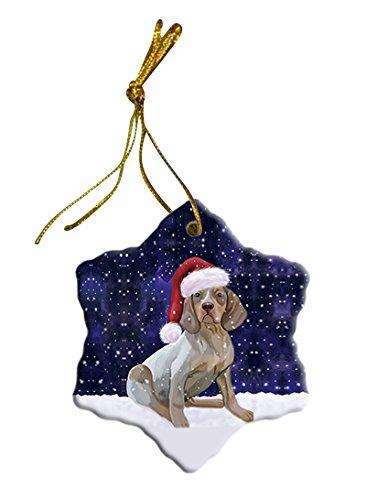 Let It Snow Navarro Dog Christmas Star Ornament POR2655