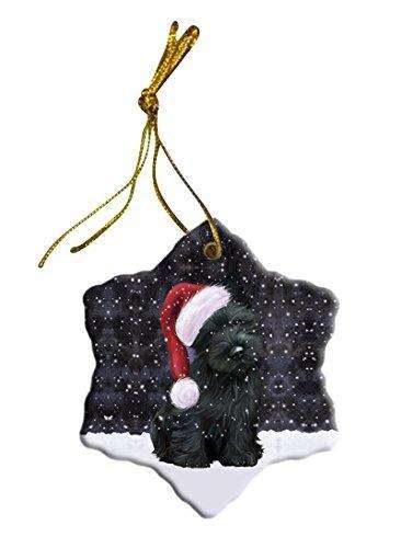 Let It Snow Scottish Terrier Dog Christmas Star Ornament POR2598