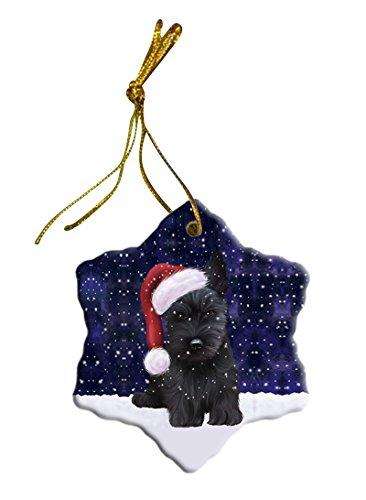 Let It Snow Scottish Terrier Dog Christmas Star Ornament POR2599