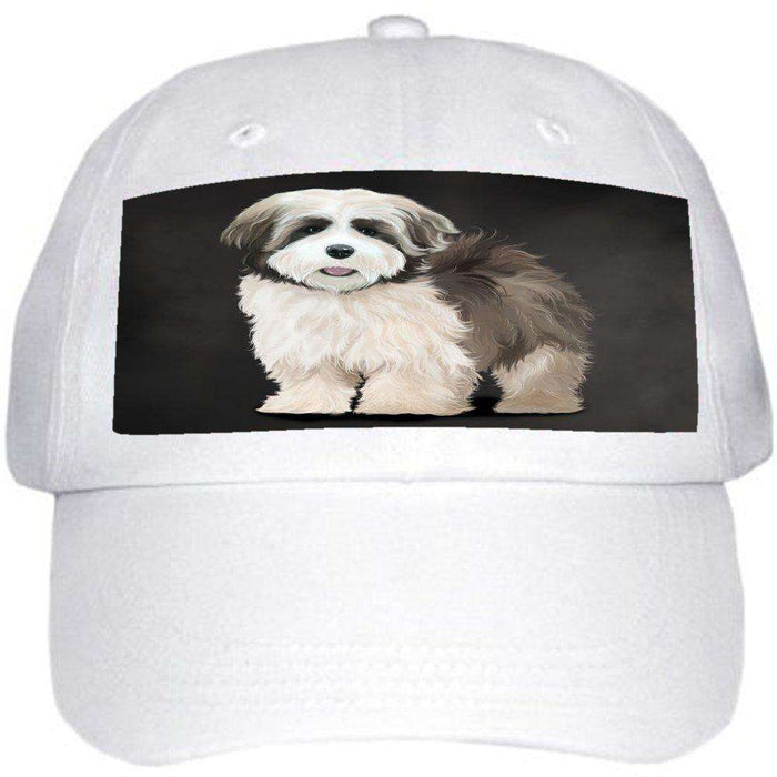 Lhasa Apso Dog Ball Hat Cap Off White