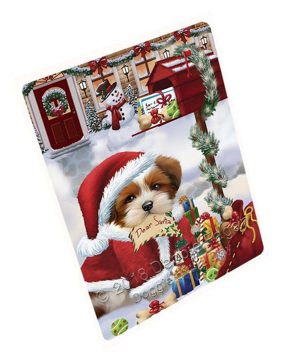 Lhasa Apso Dog Dear Santa Letter Christmas Holiday Mailbox Blanket BLNKT102522