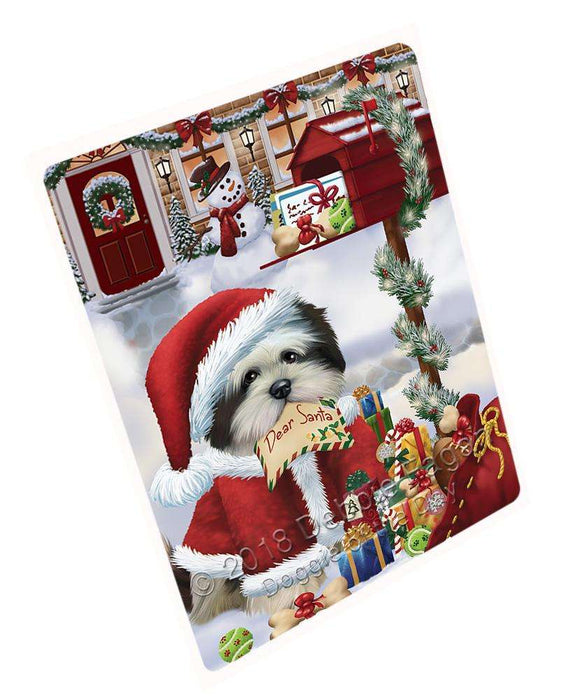 Lhasa Apso Dog Dear Santa Letter Christmas Holiday Mailbox Blanket BLNKT102531