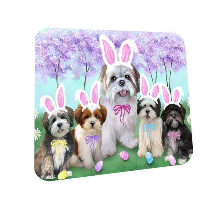 Lhasa Apso Dog Easter Holiday Coasters Set of 4 CST49132