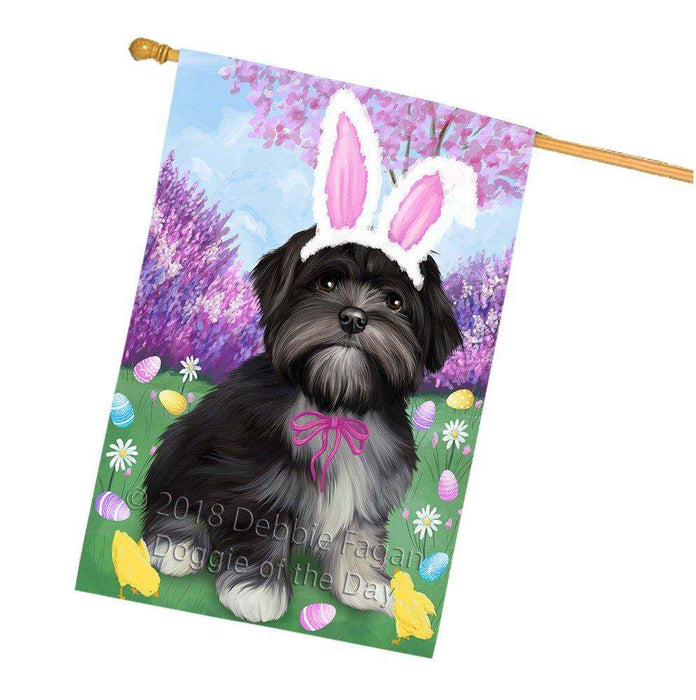 Lhasa Apso Dog Easter Holiday House Flag FLG49142