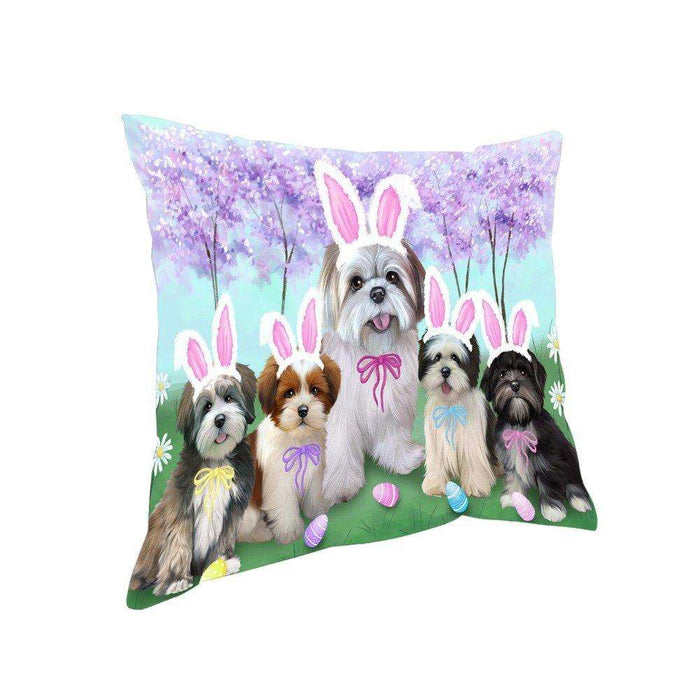 Lhasa Apso Dog Easter Holiday Pillow PIL52548