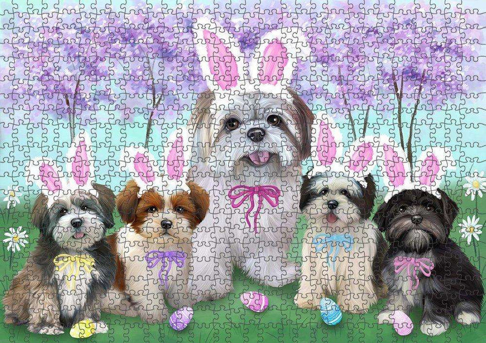 Lhasa Apso Dog Easter Holiday Puzzle with Photo Tin PUZL50085