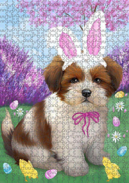 Lhasa Apso Dog Easter Holiday Puzzle with Photo Tin PUZL50091
