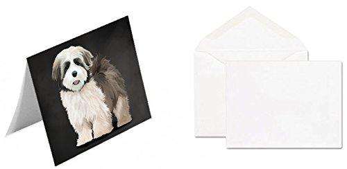 Lhasa Apso Dog Handmade Artwork Assorted Pets Greeting Cards and Note Cards with Envelopes for All Occasions and Holiday Seasons