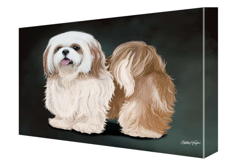 Lhasa Apso Dog Painting Printed on Canvas Wall Art Signed