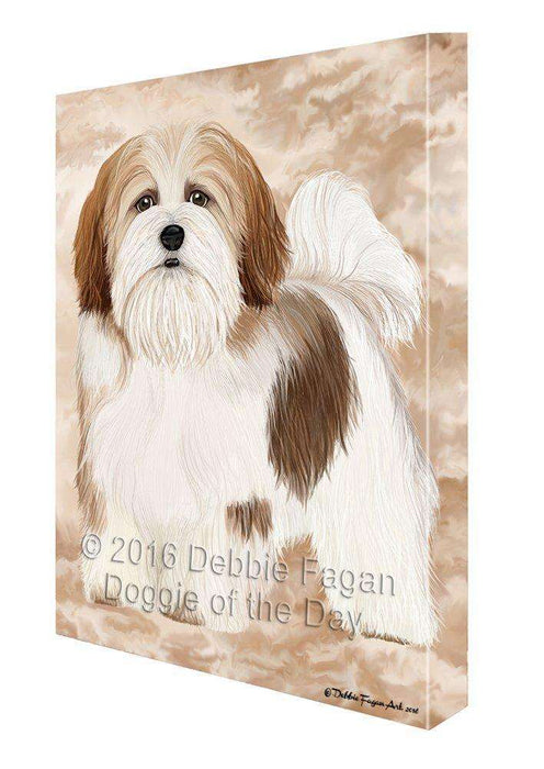 Lhasa Apso Dog Painting Printed on Canvas Wall Art