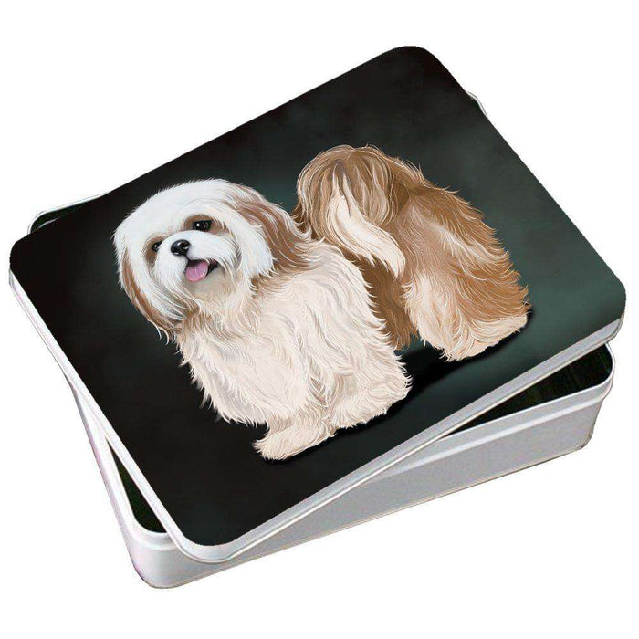 Lhasa Apso Dog Photo Storage Tin