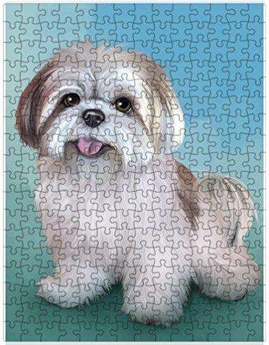 Lhasa Apso Dog Puzzle with Photo Tin D115