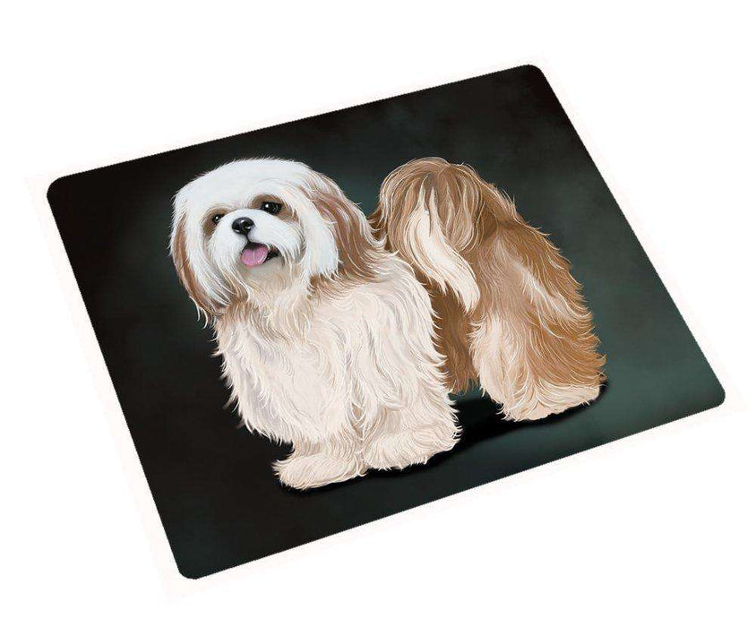 Lhasa Apso Dog Tempered Cutting Board