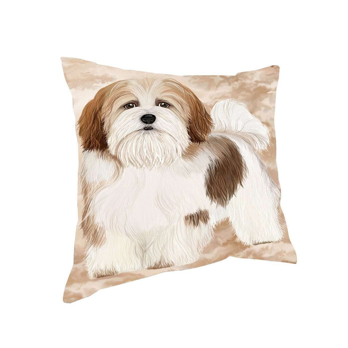 Lhasa Apso Dog Throw Pillow