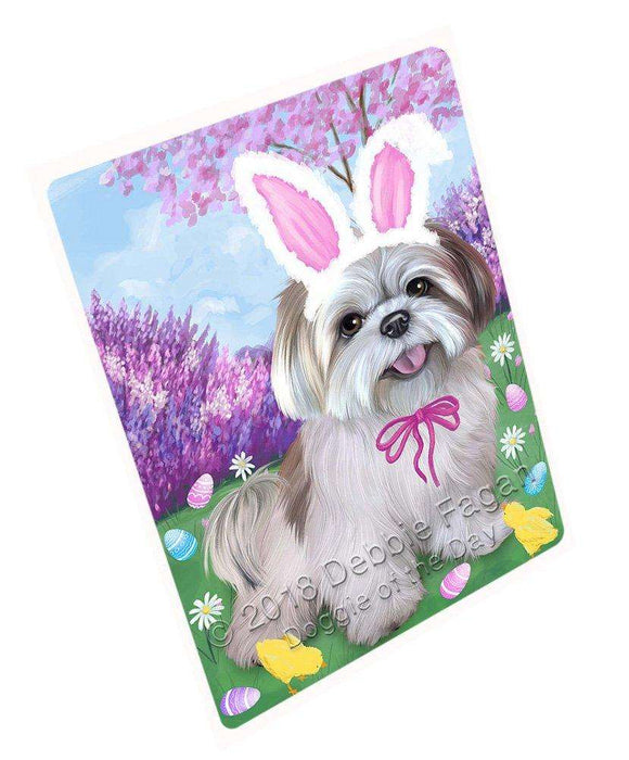 Lhasa Apsos Dog Easter Holiday Tempered Cutting Board C51390