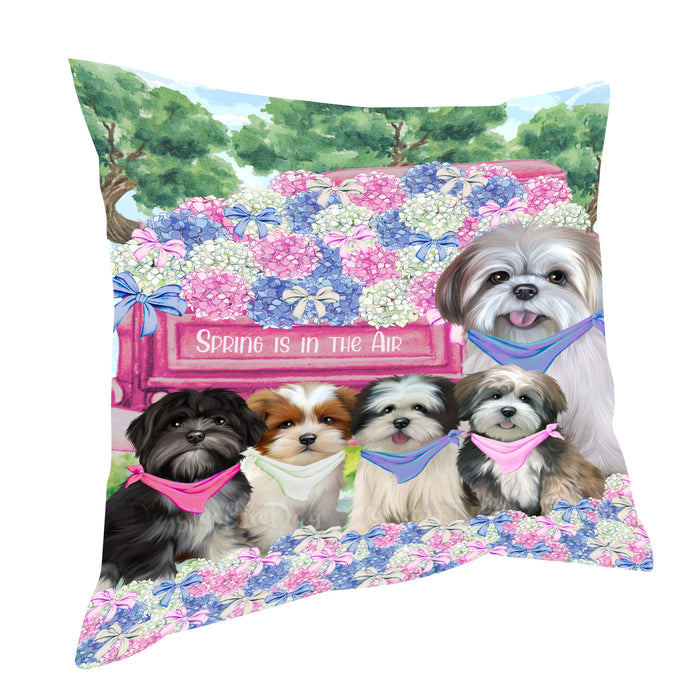 Lhasa Apso Throw Pillow: Explore a Variety of Designs, Custom, Cushion Pillows for Sofa Couch Bed, Personalized, Dog Lover's Gifts