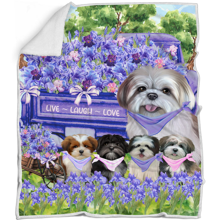 Lhasa Apso Blanket: Explore a Variety of Personalized Designs, Bed Cozy Sherpa, Fleece and Woven, Custom Dog Gift for Pet Lovers