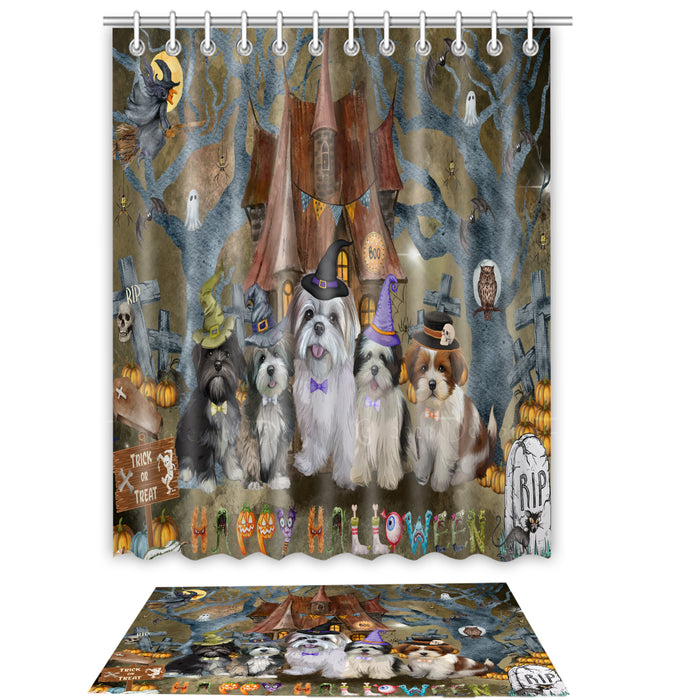Lhasa Apso Shower Curtain & Bath Mat Set: Explore a Variety of Designs, Custom, Personalized, Curtains with hooks and Rug Bathroom Decor, Gift for Dog and Pet Lovers