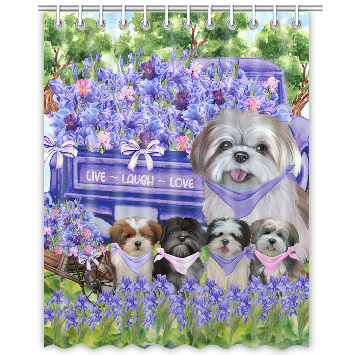Lhasa Apso Shower Curtain: Explore a Variety of Designs, Personalized, Custom, Waterproof Bathtub Curtains for Bathroom Decor with Hooks, Pet Gift for Dog Lovers