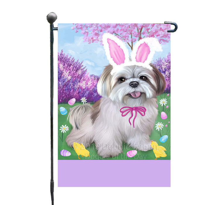 Personalized Easter Holiday Lhasa Apso Dog Custom Garden Flags GFLG-DOTD-A58908