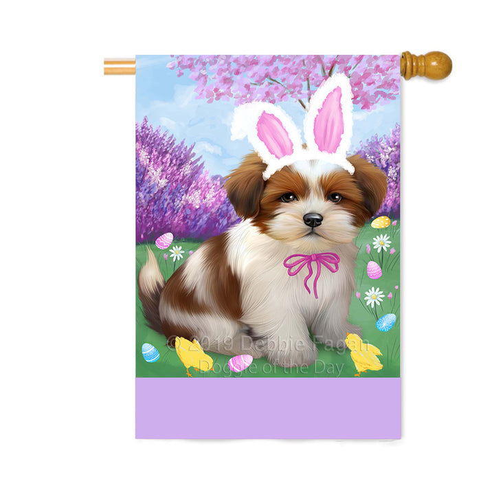 Personalized Easter Holiday Lhasa Apso Dog Custom House Flag FLG-DOTD-A58965