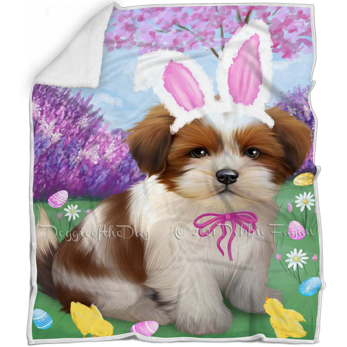 Lhasa Apso Dog Easter Holiday Blanket BLNKT58179