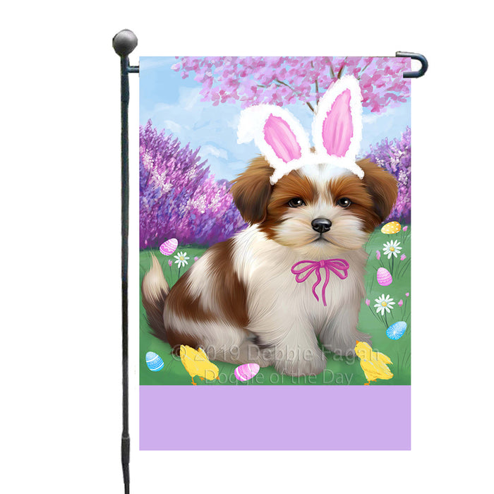 Personalized Easter Holiday Lhasa Apso Dog Custom Garden Flags GFLG-DOTD-A58909