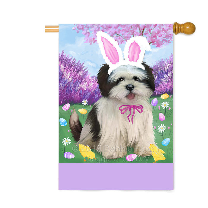 Personalized Easter Holiday Lhasa Apso Dog Custom House Flag FLG-DOTD-A58966