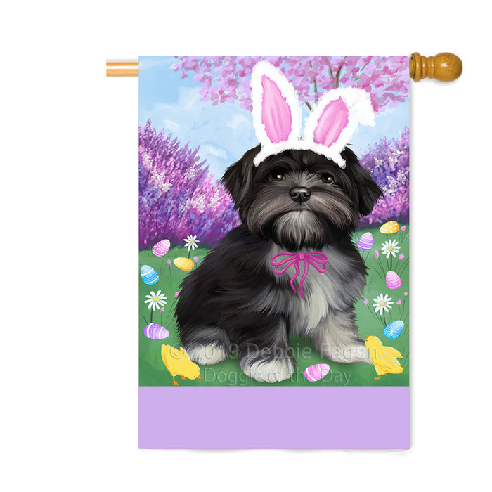 Personalized Easter Holiday Lhasa Apso Dog Custom House Flag FLG-DOTD-A58967