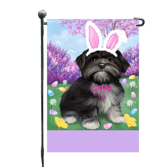 Personalized Easter Holiday Lhasa Apso Dog Custom Garden Flags GFLG-DOTD-A58911