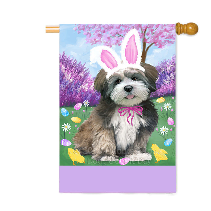 Personalized Easter Holiday Lhasa Apso Dog Custom House Flag FLG-DOTD-A58968