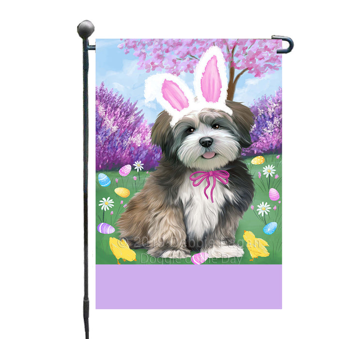Personalized Easter Holiday Lhasa Apso Dog Custom Garden Flags GFLG-DOTD-A58912