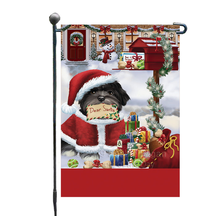 Personalized Happy Holidays Mailbox Lhasa Apso Dog Christmas Custom Garden Flags GFLG-DOTD-A59946