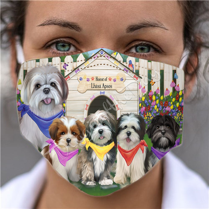 Spring Dog House Lhasa Apso Dogs Face Mask FM48812