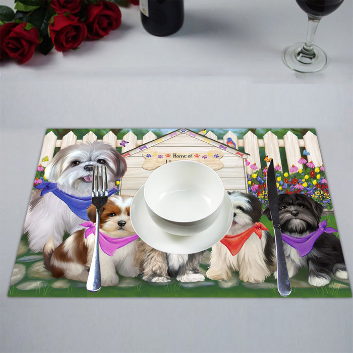 Spring Dog House Lhasa Apso Dogs Placemat