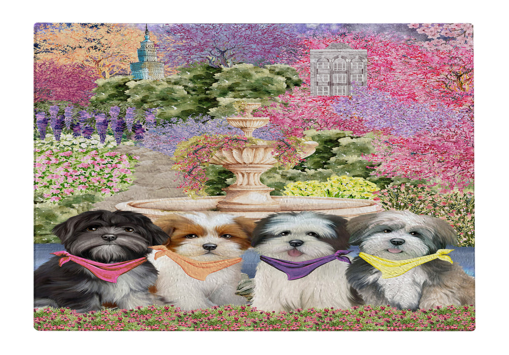 Lhasa Apso Cutting Board: Explore a Variety of Personalized Designs, Custom, Tempered Glass Kitchen Chopping Meats, Vegetables, Pet Gift for Dog Lovers