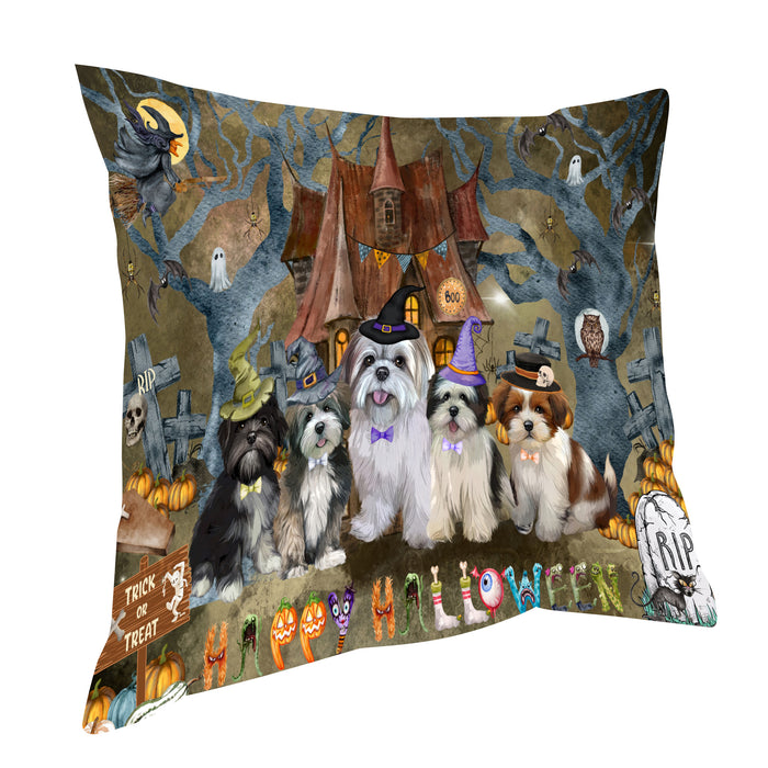 Lhasa Apso Throw Pillow: Explore a Variety of Designs, Custom, Cushion Pillows for Sofa Couch Bed, Personalized, Dog Lover's Gifts