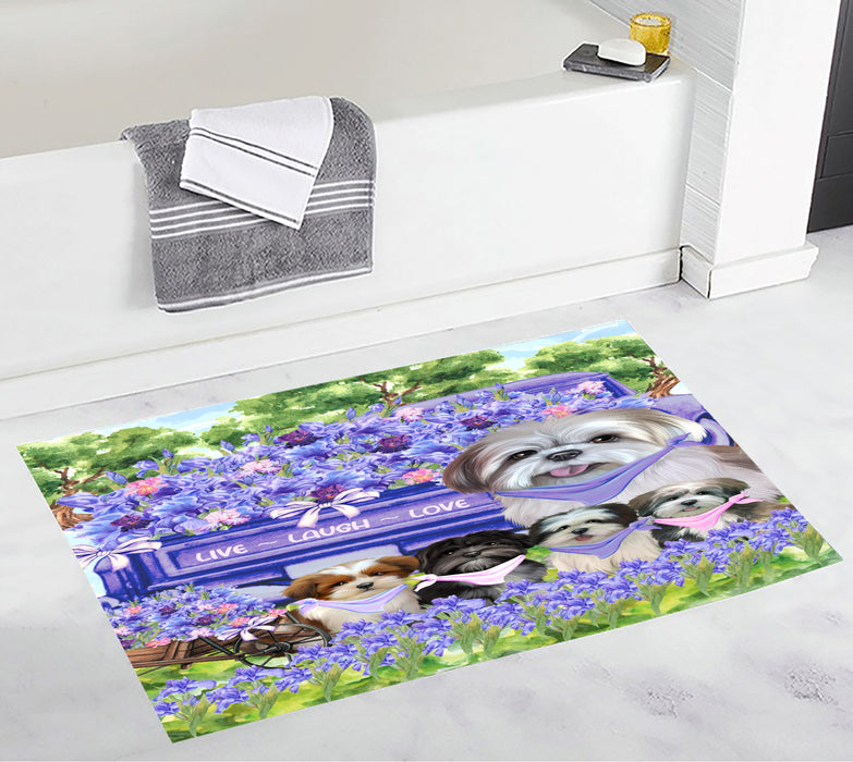 Lhasa Apso Bath Mat: Explore a Variety of Designs, Custom, Personalized, Anti-Slip Bathroom Rug Mats, Gift for Dog and Pet Lovers